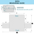 thumbnail image 5 of LUXSHARE HOME Reversible Sofa Couch Cover for Pet Friendly Machine Washable Water Repellent Furniture Protector with Elastic Straps & Foam Rods, 3-Seat Size, Beige/Beige, 5 of 6