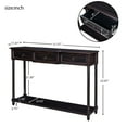 thumbnail image 6 of uhomepro 51" Upgrade Console Table Buffet Cabinet Sideboard Sofa Table with 3 Storage Drawers, Bottom Shelf, Sideboard Buffet Storage Cabinet Console Tables for Entryway, Expresso, Q7216, 6 of 12