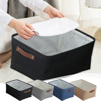 Xuniizn Storage Bins, Storage Basket - Fabric Foldable Storage Baskets, Woven Baskets for Organizing – Ideal for Home Clothing, Toys & Miscellaneous Storage, Fits Shelves, Khaki