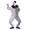 Stripes + Dots, variant on Cupohus Unisex Kid Clown Costume Jumpsuit Black and White Halloween Outfit Scary Killer Cosplay with Mask Hat