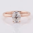 thumbnail image 4 of solitaire jewels Tulip setting 1.75CT Oval Moissanite Hidden halo Engagement Ring For Women, 10K Rose Gold, 4 of 7