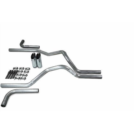19-25 Chevy GMC Silverado Sierra 2.5" Dual Exhaust No Muffler Side Ex Slash Tips