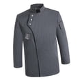 thumbnail image 1 of lionlar Chef Coat Chef Jacket Catering Chef Wear Waiter Waitress Apparel Cooking Uniform Gray 2XL, 1 of 9