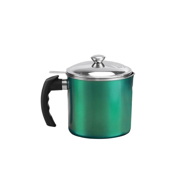 Ounissouiy Bote de filtro Botella de aceite Gadget de cocina Accesorios para el hogar Mango de acero inoxidable Diseño Utensilios de cocina Lata de Cocina y Comedor Verde Ounissouiy HA082427-03B