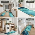 thumbnail image 5 of Blue Marble Gold Wave Pattern Kitchen Rugs Sets Of 3,Kitchen Runner Rugs Non Skid Washable,Decorative Kitchen Floor Mats for Kitchen,Sink,Laundry,17"x30"+ 17"x47" + 17"x59", 5 of 6