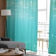 thumbnail image 4 of Teal Coastal Sheer Curtains 72 Inches Long 2 Panels Set, Window Sheer Curtains for Living Room/Bedroom, Summer Beach Ocean Seawater Nautical Light Filtering Rod Pocket Curtain 52'' x 72'' x 2, 4 of 7