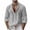 *Gray, variant on VBVC Men's Cotton Linen Button Down Shirt , Collared Long Sleeve Henley Tops For Men, Army Green , S-2XL