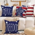thumbnail image 3 of 4th of July Pillow Cover 16x16 Inch,Set of 4 Patriotic Red White Blue Summer Cushion Cases for Couch Sofa Bed Home Decor, 3 of 6