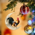 thumbnail image 4 of Christmas Ornaments Animals Sitting On the Moon Ornaments for Christmas Tree Doubleprinted Acrylic Hanging Pendant for Christmas Tree Decorations Window Wall Hanging Ornament Living Room Decoration, 4 of 4