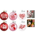 thumbnail image 2 of 12 Pcs Valentines Day Ball Ornaments 2.36 Inch Red Pink White Valentines Day Letter Hanging Decorations Balls Hanging Pendants for Tree Valentine's Day Party Supplies Decorations, 2 of 7