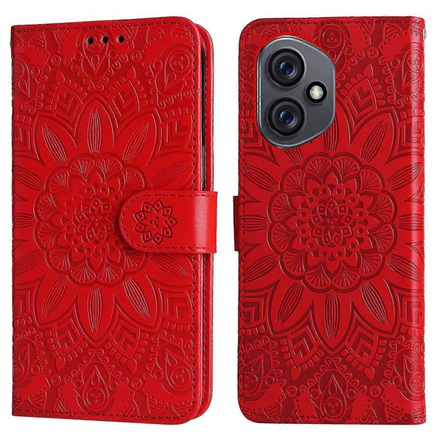For Honor 400 Case Sunflower Imprint Leather Wallet Phone Cover - Green