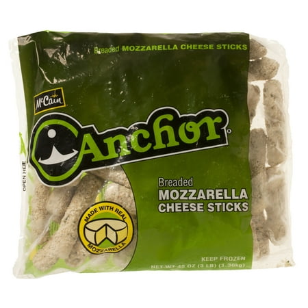 Anchor Breaded Mozzarella Cheese Sticks 3 lb, (Pack of