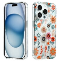 Allytechgroup iPhone 16 Case Clear, Fashion Flowers Design Slim Shell Back Cover Shockproof Anti-Scratch Bumper Luxury Phone Case for Apple iPhone 16