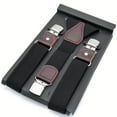 thumbnail image 3 of CNKOO 1  37-Inch  Men‘S Suspenders with Three Clips for Hanging Pants  Suitable for Heavy People  Adult Suspenders for Western Pants  Suspender for a Suit Shirt  Elastic And Non-Slip Susp, 3 of 6