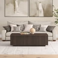 thumbnail image 3 of Evelyn&Zoe Modern/Contemporary 48" Wide Alder Brown Coffee Table, 3 of 7