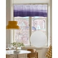 thumbnail image 4 of Purple Kitchen Valances for Windows Farmhouse Linen Window Valance Curtain for Living Room Window Treatment Ombre Modern Oil Painting Aesthetics Abstract Art Valance Rod Pocket Topper, 60 x 18 Inch, 4 of 6