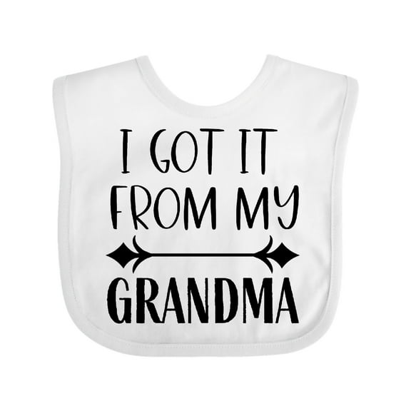 Inktastic I Got It from My Grandma Boys or Girls Baby Bib