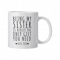 EUDIDV Decorative Ceramic Mug Sisters Ceramic Coffee Mug Large Ceramic Mug