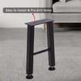 thumbnail image 2 of QinaQin Patas metálicas en forma de X para mesa de centro, altura de 40.6 cm, acero resistente en color negro, juego de 2 para proyectos DIY de mesa lateral o banco, 2 of 6
