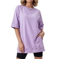 thumbnail image 2 of MOYIKO Oversized T Shirts for Women with Pockets 3/4 Sleeve Summer Tops Loose Fit Y2K Fashion Tees, 2 of 7