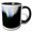 Black/White, variant on 3drose, Image of Blue and Pale Yellow Florida Sunset Blur Photo, 15oz Mug