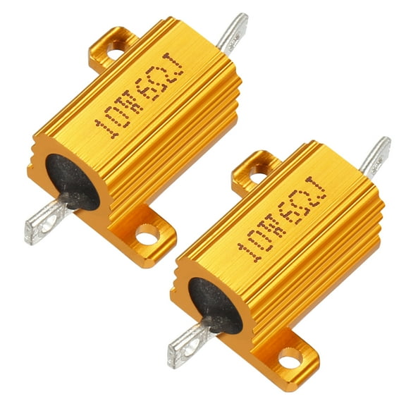 2 Pcs Aluminum Case Resistor 10W 6 Ohm Wirewound for  Converter Rod Post