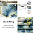thumbnail image 3 of 4 Pcs Bathroom Shower Curtain Set,Bathroom Sets with Rugs(Bath Mat,U Shape and Toilet Lid Cover Mat) and 12 Hooks,Sky Blue Honeycomb Marble, 3 of 7