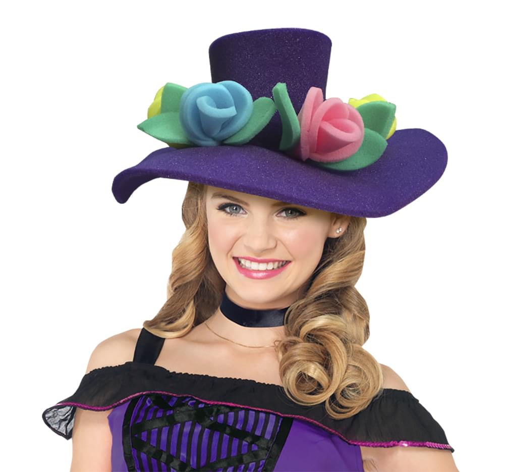 Flower Fedora Adult Foam Costume Hat 