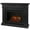 Black, variant on Bowery Hill Contemporary Wood Grand Electric Fireplace in White