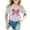 White, variant on Xuewenshw Children's Casual Letter Pattern Print Multicolor Round Neck Short Sleeves I Am The Big Sister T Shirt for Toddler Girls