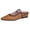 Brown, variant on Black Women'S Sandals Slides Pu Upper Woven Hollow Out Pointy Toe Mules For Women Comfortable Casual Summer Shoes