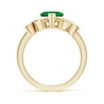 thumbnail image 2 of ANGARA Natural Solitaire 1.2 ct Emerald Heart Engagement Ring with Diamond Accents in 14K Yellow Gold for Women (Size-7mm) | May Birthstone, Anniversary, Jewelry Gift for Women | Natural Emerald Ring, 2 of 7