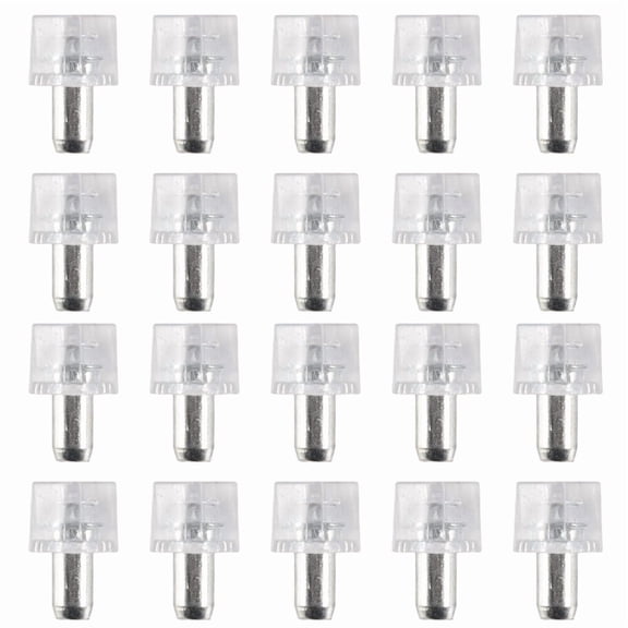 Cabinet & Shelf Organization: 5 mm Pin Shelf Supports, 20 pcs Transparent Shelf Studs