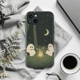 thumbnail image 5 of Ghosts Campfire Night Phone Case, Dual Layer Halloween Protective Phone Cover, Cute Spooky Gift for iPhone 16 15 14 13 12 11 Pro Plus Mini, 5 of 6