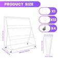 thumbnail image 3 of SHENCAIOU Flower Display Stand, 3-Layer Metal Flower Stand With 12 Flower Buckets, Movable Flower Stand, Suitable For Family Yard, Park (Color: White), 3 of 8