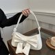 thumbnail image 3 of Lindo Bolso Hombro Con Lazo Bolso Cuero PU para Axila para Mujer (blanco), 3 of 8