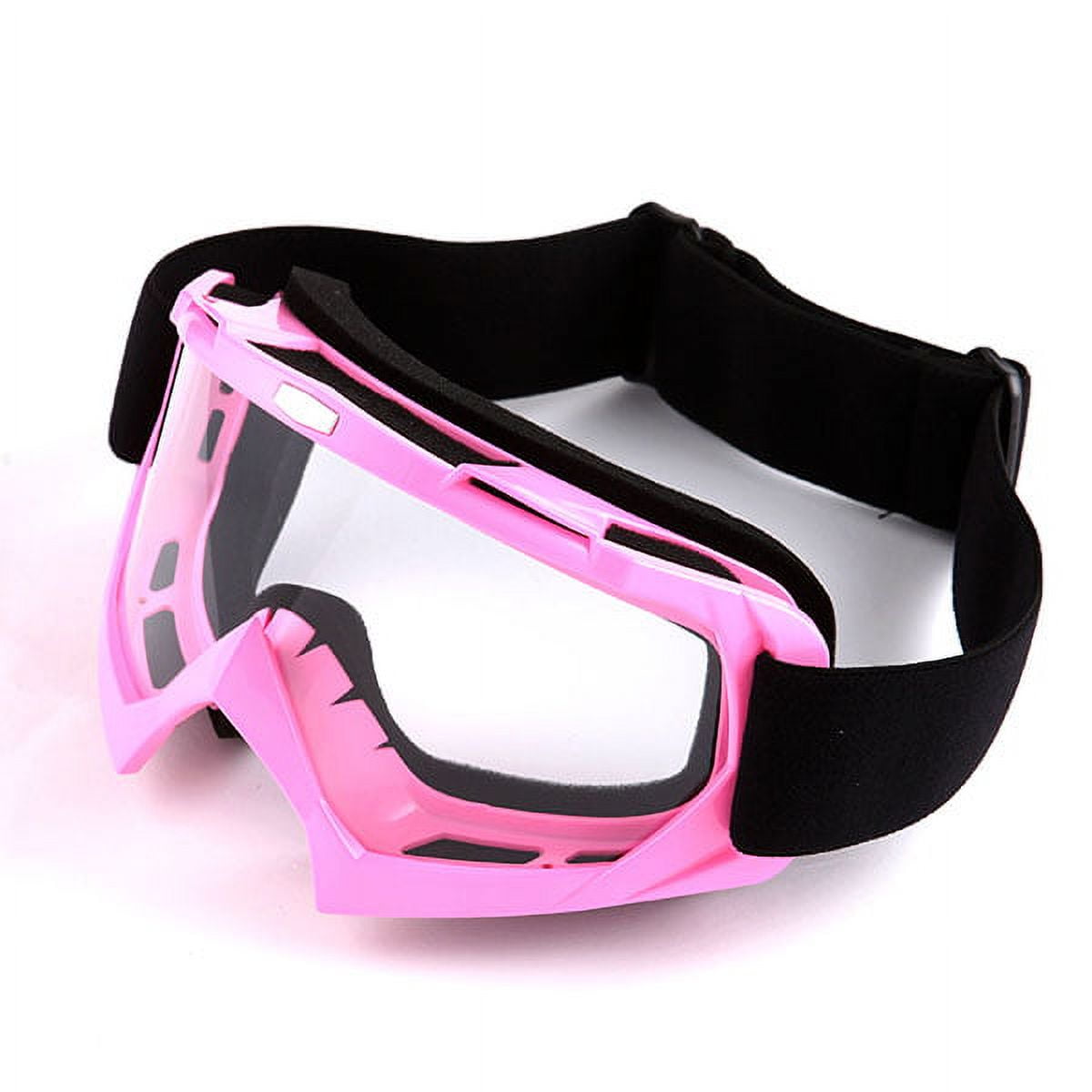 1Storm Adult Motocross Helmet BMX MX ATV Dirt Bike Helmet Racing Style HF801 + Goggle + Gloves Bundle; Sonic Pink