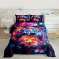 thumbnail image 2 of jejeloiu Game Console Full Size Comforter Sets,Gamer Gaming Bedding Comforter Set,Orange Blue Bedding Sets For Boys,Breathable Bedroom Decorative Reversible,3-Piece, 2 of 8
