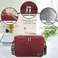 thumbnail image 3 of Foldable Cooler Bag, Small Cooler Bag, Waterproof Lunch Bags, Cooler Bag with Zipper, Picnic Bag Suitable(Red), 3 of 5