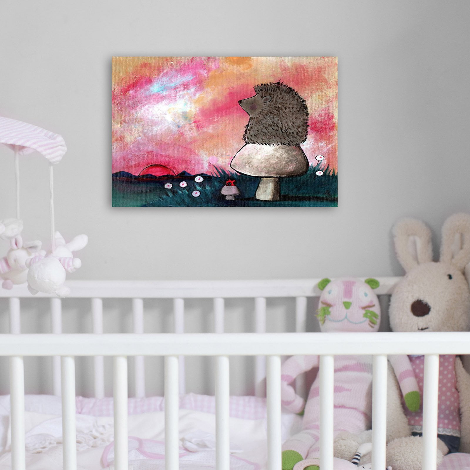 Marmont Hill "Hedgehog Mushroom" by Andrea Doss Painting Print on Wrapped Canvas