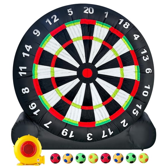 Dardos de fútbol inflables Dartboard WARSUN de 3 m con 8 pelotas, 110 V