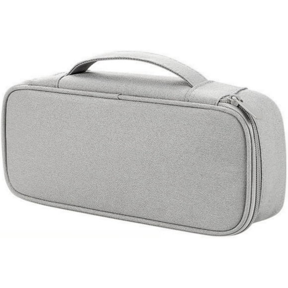 shiyou-SA-U Portable Electronics Organizer Travel Case - Cable, Charger, and Cords Carrying Pouch for Power Bank, Hard Drive, and Tech Accessories - Compact Travel Tech Bag. (Light Gray, Large)
