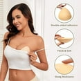 thumbnail image 3 of Snowy Thickened Silicone Triangle Sticky Bra Inserts for Women - Skin Color, M/B Size, Traceless Invisible Design with Nipple Covers & Orange Box Packaging, 140g Enhancing Lingerie Accessory, 3 of 6