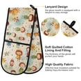 thumbnail image 4 of Dailycode Double Sided Oven Mitt with Loop Heat Resistant Kitchen Long Potholders 7" x 35" Sun and Kids, 4 of 6