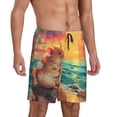 thumbnail image 2 of Goofa Island Beach Guinea Pig Pattern Men's Pajama Short Sleep Shorts Soft Comfortable Breathable Pajamas Shorts with Pockets-4X-Large, 2 of 6