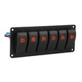 thumbnail image 3 of Interruptor basculante, panel de interruptor basculante de 6 posiciones de 12-24 V, panel de interruptor LED de 6 posiciones, rendimiento finamente ajustado, 3 of 9