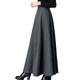 thumbnail image 5 of Falda larga para mujer, falda de corte A con cintura elástica, falda informal, 5 of 7