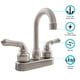 thumbnail image 5 of Grifo de barra giratoria RV Dura Faucet DF-PB150C-SN con caño de 15 cm, 5 of 6