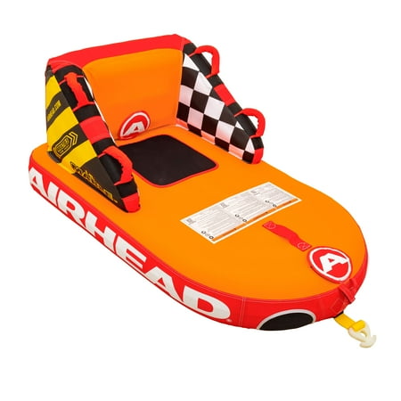 Airhead Lil Mable 1 Rider Tube for Boating and Water Sports Heavy Duty Full Nylon Cover with Zipper