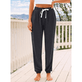 thumbnail image 6 of Olaglory Joggers for Women High Waisted Elastic Women Sweatpants with Pockets & Drawstring Casual Lightweight Yoga Pants Fall Winter Clothes 2026, Blackgrey, 6 of 7
